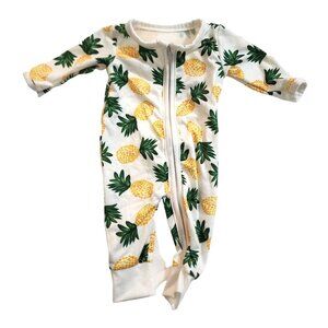 NWOT Reborn Baby Doll Pineapple Sleeper PJ One-Piece 14" Play Clothes Super Soft